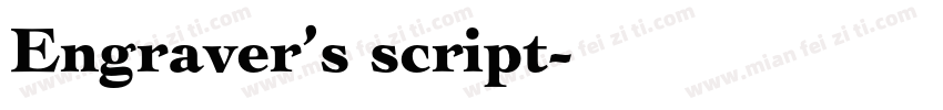 Engraver’s script字体转换